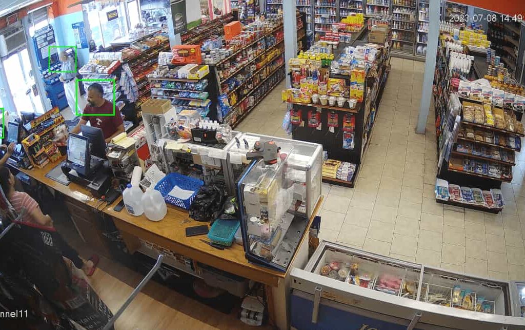 Face Detection Camera In Convenience Store